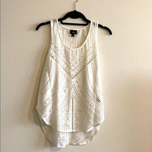 White patterned tank top
